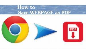 how to save webpage as pdf | Webpage as PDF