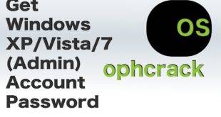 windows password cracking using Ophcrack