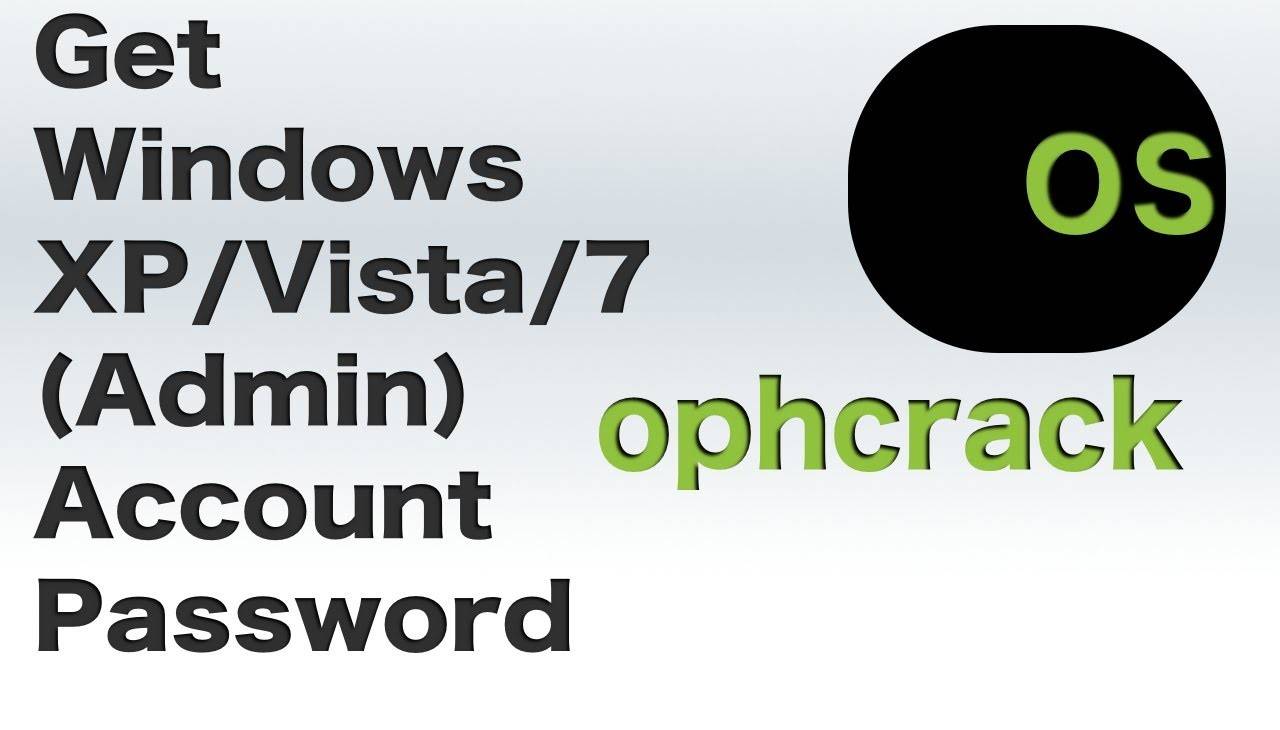 windows password cracking using Ophcrack