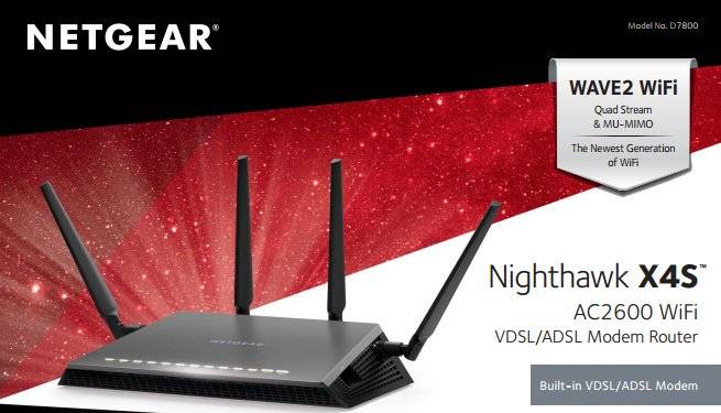 Netgear X4S Nighthawk Smart WiFi Router